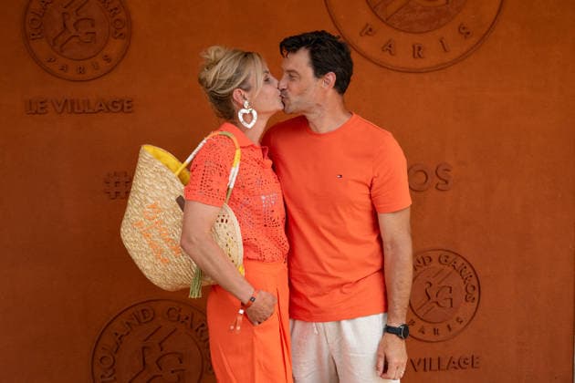 French Open - VIPs Pose At The Village LZ Elodie Gossuin and Bertrand Lacherie attend the 2026 French Open at Roland Garros on May 30, 2026 in Paris, France. Photo by Laurent Zabulon ABACAPRESS.COM  Copyright: xZabulonxLaurent ABACAx