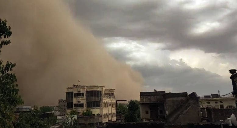 RECORD DATE NOT STATED Buildings are barely visible amid a massive dust storm Sikar, May 30 (ANI): Buildings are barely visible amid a massive dust storm, in Sikar on Saturday. (ANI Video Grab) Sikar Rajasthan India Copyright: xANIx ANI_20260530248
