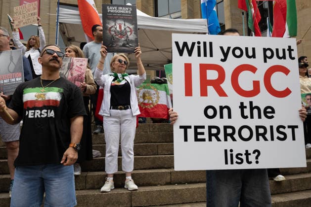 May 30, 2026, Glasgow, Scotland, UK: Members of Scotlands Iranian community opposed to the Islamic regime held a demonstration highlighting alleged human rights abuses against political prisoners, as well as the regimes use of capital punishment. The protest mainly focused on the treatment of those imprisoned following demonstrations in Iran earlier this year, while also acknowledging the recent partial restoration of internet access in the country. Glasgow UK - ZUMAs357 20260530_zip_s357_001 Copyright: xCameronxScottx