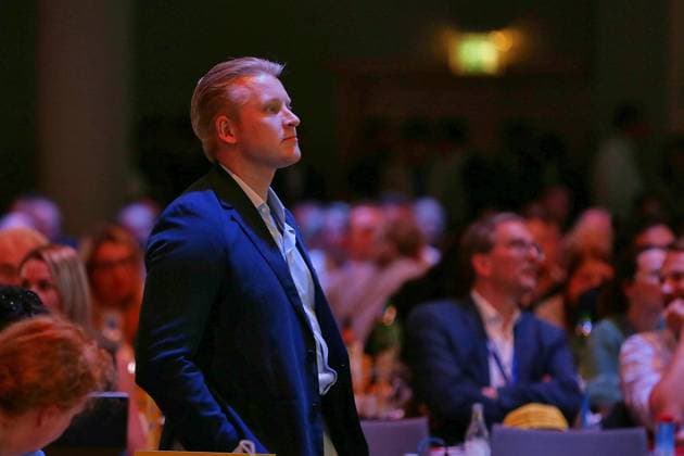 Berlin, Deutschland, 30.05.2026: Estrel: 77. Bundesparteitag der FDP: Juli-Chef Finn Flebbe *** Berlin, Germany, 30 05 2026 Estrel 77 Federal Party Conference of the FDP July Chief Finn Flebbe Copyright: xdtsxNachrichtenagenturx dts_121207