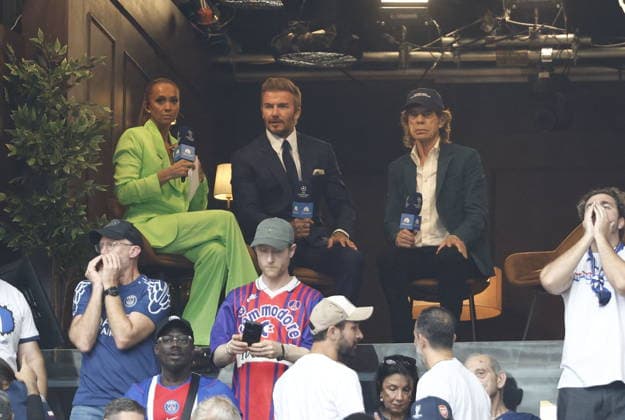 Mick Jagger and David Beckham at the 2026 Champions League final Paris Saint Germain PSG Arsenal FC at the Ferenc Puskas Stadium in Budapest on May 30, 2026 Cyril Moreau Bestimage Mick Jagger and David Beckham at the 2026 Champions League final Paris Saint Germain PSG Arsenal FC at the Ferenc Puskas Stadium in Budapest on May 30, 2026 Budapest Hungary  Copyright: xCYRILxMOREAUx xBESTIMAGExCYRILxMOREAUx xBESTIMAGEx