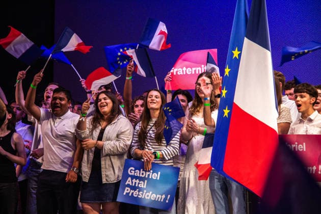 More than 5,000 people attended Gabriel Attals first meeting for the 2027 presidential elections, Porte de Versailles, France, May 30, 2026 Presidential 2027 Gabriel Attals first meeting, Porte de Versailles, France 456889 2026 05 30 Paris France  Copyright: xLenain-VieiraxElisax xSTARFACEx STAR_456889_035