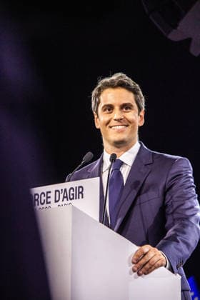 Gabriel Attal, former government spokesman, Minister of Education, then Prime Minister, now candidate in the 2027 presidential election Presidential 2027 First meeting of Gabriel Attal, Porte de Versailles, France Presidential 2027 First meeting of Gabriel Attal, Porte de Versailles, France 456889 2026 05 30 Paris France  Copyright: xLenain-VieiraxElisax xSTARFACEx STAR_456889_096