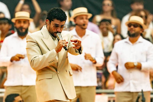 Bad Bunny performs at the Metropolitano Madrid Singer Bad Bunny performs during a concert at the Riyadh Air Metropolitano on May 30, 2026, in Madrid Spain The Puerto Rican artist will perform ten concerts in the capital between May 30 and June 15 as part of his DeBÍ TiRAR MáS FOToS World Tour 30 MAY 2026 CONCERT MUSIC PUERTO RICO PUERTORRICAN SINGER DTMF TOUR WORLD TOUR Madrid Madrid Spain  Copyright: xRicardoxRubiox 7561184