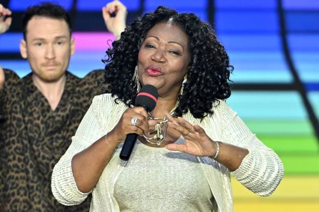 30.05.2026, STARnacht am Neusiedler See im Burgenland (AUT), Seebühne Mörbisch, Im Bild zu sehen: Boney M. feat. Liz Mitchell, *** 30 05 2026, STARnacht am Neusiedler See im Burgenland AUT , Seebühne Mörbisch, In the picture you can see Boney M feat Liz Mitchell,