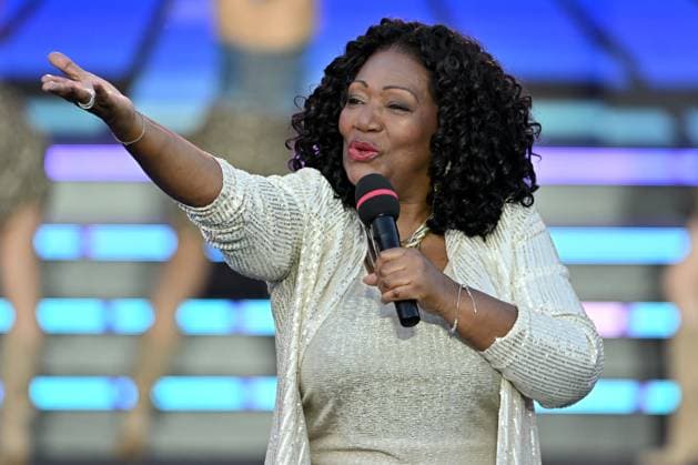 30.05.2026, STARnacht am Neusiedler See im Burgenland (AUT), Seebühne Mörbisch, Im Bild zu sehen: Boney M. feat. Liz Mitchell, *** 30 05 2026, STARnacht am Neusiedler See im Burgenland AUT , Seebühne Mörbisch, In the picture you can see Boney M feat Liz Mitchell,