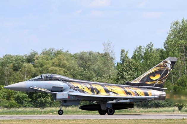 May 30, 2026, Hradec Kralove, Czech Republic: German Typhoon Demo Team of the German Air Force with Eurofighter Typhoon performing at the Aviaticka airshow in Hradec Kralove, Czech Republic on May 30, 2026. Hradec Kralove Czech Republic  - ZUMAr156 20260530_aap_r156_049 Copyright: xSlavekxRutax