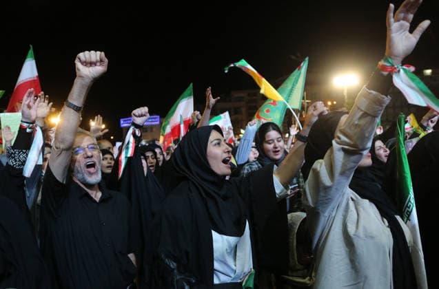 Thousands gather in Tehran to protest US and Israeli attacks TEHRAN, IRAN - MAY 30: Thousands of people gather at Revolution Square to protest against the attacks launched by the US and Israel on Iran, in Tehran, Iran, on May 30, 2026. Demonstrators carried Iranian flags and posters of the late Iranian Supreme Leader Ali Khamenei, who lost his life in the attacks, while chanting slogans against the US and Israel. Fatemeh Bahrami Anadolu Tehran Iran. Editorial use only. Please get in touch for any other usage.  Copyright: x2026xAnadoluxFatemehxBahramix