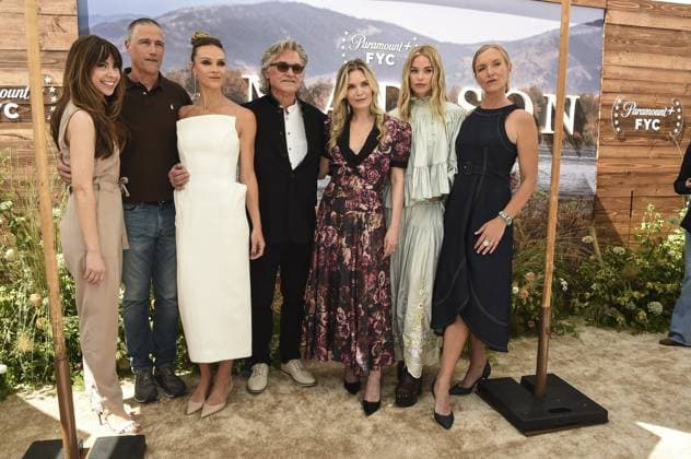 Kurt Russell, Michelle Pfeiffer, Beau Garrett, Elle Chapman, Christina Alexandra Voros, Matthew Fox, at arrivals for THE MADISON FYC Screening, Saban Media Center, North Hollywood, Los Angeles, CA, May 30, 2026. Photo By: Elizabeth Goodenough Everett Collection THE MADISON FYC Screening PUBLICATIONXNOTxINxCANxCHNxFRAxITAxJPNxNORxPOLxRUSxESPxUKxUSA