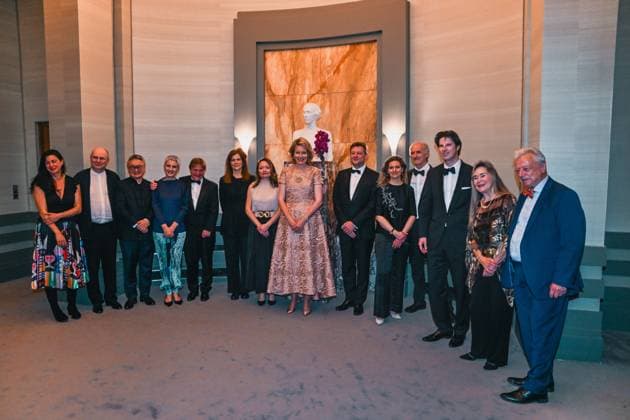 The jury and Queen Mathilde of Belgium pictured after the final of the 2026 Queen Elisabeth Cello Competition, at the Brussels Bozar concert hall, Saturday 30 May 2026. This year s edition of the competition for career-starting musicians takes place from 4 to 30 May.  EMILExWINDAL 175504923