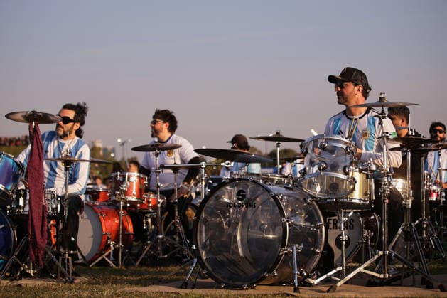 Drummers seek the Guinness World Record with more than 400 drums playing simultaneously in Buenos Aires BUENOS AIRES, ARGENTINA - MAY 30: More than 400 drummers perform simultaneously during the new edition of the Baterias a la Plaza festival at Parque Arroyo Vega in Buenos Aires, Argentina, on May 30, 2026. The event gathered musicians from across the country to share a unique open-air musical experience alongside influential figures of the Argentine drumming scene, as participants played synchronized patterns to create a collective soundscape. Luciano Gonzalez Anadolu Buenos Aires Argentina. Editorial use only. Please get in touch for any other usage.  Copyright: x2026xAnadoluxLucianoxGonzalezx
