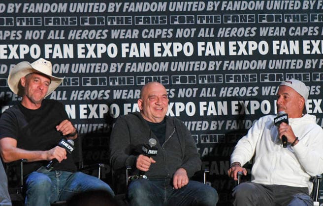 May 30, 2026, Philadelphia, Pennsylvania, United States: Actors BRENDAN WAYNE, JONNY COYNE, and TEMUERA MORRISON, participate in a fan Q&A the Philadelphia FanExpo held at the Philadelphia Convention Center in downtown Philadelphia PA Philadelphia United States - ZUMArf1_ 20260530_zaf_rf1_091 Copyright: xRickyxFitchettx