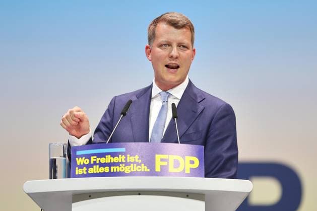 Berlin, Deutschland, 30.05.2026: Estrel: 77. Bundesparteitag der FDP: Henning Höne *** Berlin, Germany, 30 05 2026 Estrel 77 Federal Party Conference of the FDP Henning Höne Copyright: xdtsxNachrichtenagenturx dts_121254