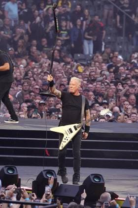 30.05.2026, Metallica im Konzert live im Olympiastadion, Berlin, Sänger und Gitarrist James Hetfield, Kirk Hammet, Lars Ulrich, Robert Trujilo, Berlin *** 30 05 2026, Metallica in concert live at the Olympiastadion, Berlin, singer and guitarist James Hetfield, Kirk Hammet, Lars Ulrich, Robert Trujilo, Berlin