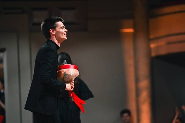 Krzysztof Michalski of Poland pictured after the final of the 2026 Queen Elisabeth Cello Competition, at the Brussels Bozar concert hall, Saturday 30 May 2026. This year s edition of the competition for career-starting musicians takes place from 4 to 30 May.  EMILExWINDAL 175512756