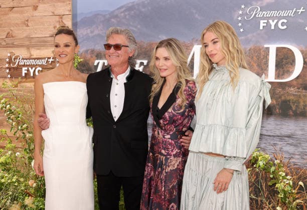 Beau Garrett, Kurt Russell, Michelle Pfeiffer and Elle Chapman attend the LA Emmy FYC Official Clips And Conversation For Paramount+ Original The Madison at the Television Academy s Wolf Theatre at the Saban Media Center in North Hollywood on Saturday, May 30, 2026.  LAP20260530270 GREGxGRUDT