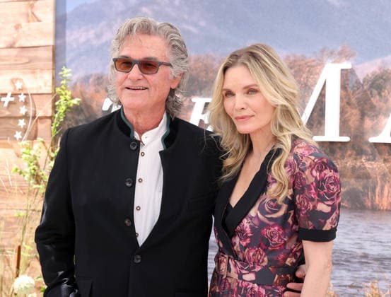 Kurt Russell and Michelle Pfeiffer attend the LA Emmy FYC Official Clips And Conversation For Paramount+ Original The Madison at the Television Academy s Wolf Theatre at the Saban Media Center in North Hollywood on Saturday, May 30, 2026.  LAP20260530265 GREGxGRUDT