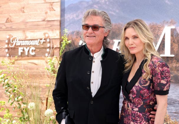 Kurt Russell and Michelle Pfeiffer attend the LA Emmy FYC Official Clips And Conversation For Paramount+ Original The Madison at the Television Academy s Wolf Theatre at the Saban Media Center in North Hollywood on Saturday, May 30, 2026.  LAP20260530266 GREGxGRUDT