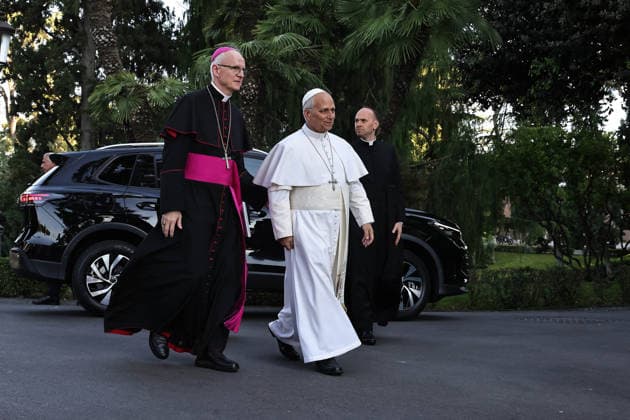 May 30, 2026. Vatican City - POPE LEO XIV leads the World Holy Rosary on the occasion of the conclusion of the Marian month inside the Vatican Gardens at the Vatican. EvandroInetti_via ZUMA Wire Vatican City State - ZUMAi15_ 20260530_zaf_i15_013 Copyright: xEvandroxInettix
