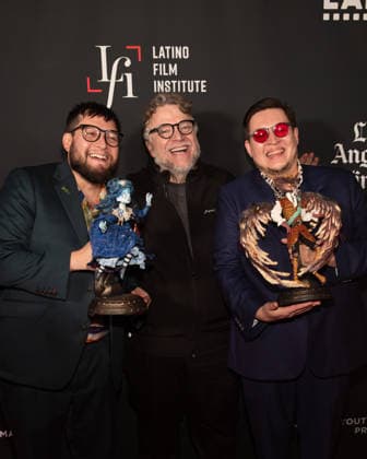 May 30, 2026, Los Angeles, California, USA: ARTURO AMBRIZ, GUILLERMO DEL TORO, ROY AMBRIZ attends the premiere of I AM FRANKELDA during the Los Angeles Latino International Film Festival (LALIFF) on May 30, 2026, at the TCL Chinese Theatre in Hollywood, California. Los Angeles USA - ZUMAw213 20260530_zep_w213_001 Copyright: xDrewxBlyx