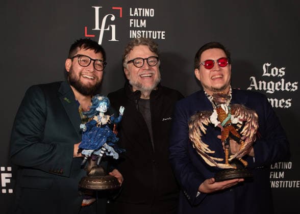 May 30, 2026, Los Angeles, California, USA: ARTURO AMBRIZ, GUILLERMO DEL TORO, ROY AMBRIZ attends the premiere of I AM FRANKELDA during the Los Angeles Latino International Film Festival (LALIFF) on May 30, 2026, at the TCL Chinese Theatre in Hollywood, California. Los Angeles USA - ZUMAw213 20260530_zep_w213_008 Copyright: xDrewxBlyx
