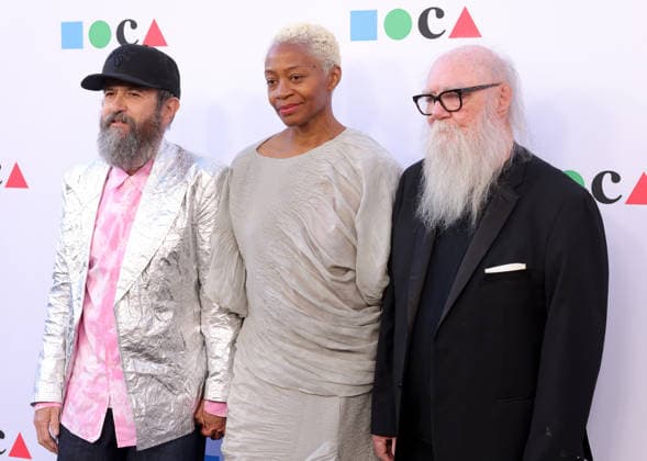 Ari Marcopoulos, Kara Walker and Paul McCarthy attend the MOCA Gala 2026 at The Geffen Contemporary at MOCA in Los Angeles, CA on Saturday, May 30, 2026.  LAP20260530475 GregxGrudt