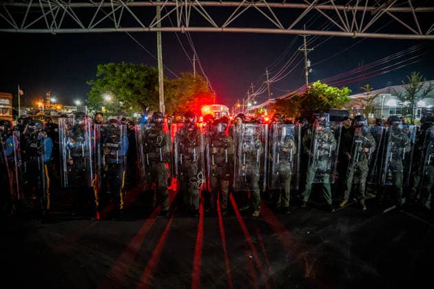 Clashes outside ICE Detention Facility in New Jersey NEW JERSEY, UNITED STATES - MAY 30: Protestors and New Jersey State Police clash outside Delaney Hall, a private prison being used as an ICE detention center, in Newark, New Jersey, United States on May 30, 2026. Delaney Hall has been the site of ongoing protests due to poor living conditions for ICE detainees. Thomas Hengge Anadolu New Jersey United States. Editorial use only. Please get in touch for any other usage.  Copyright: x2026xAnadoluxThomasxHenggex