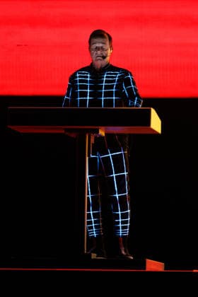 Kraftwerk performs in Brighton, UK Brighton, UK, Kraftwerk, May, 30 2026 at Brighton Centre. Kraftwerk perform onstage during a concert at Brighton Centre Ralf Hütter, Credit:Andy Sturmey Andrew Sturmey - B1114 Avalon United Kingdom  Copyright: xAndyxSturmeyx xAndrewxSturmeyx-xB1114x xAvalonx 1106806209