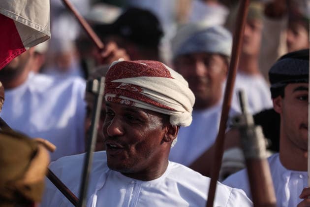 Fanja Azwa Festival in Oman FANJA, OMAN - MAY 30: Hundreds of people gather to take part in the traditional Fanja Azwa cultural event, a centuries-old celebration held during religious holidays, in Fanja, Ad Dakhiliyah region, Oman on May 30, 2026. The event, which has a history spanning more than 500 years, featured mass processions and performances of traditional Omani folk arts. The celebrations concluded with a ceremonial cannon firing. Shady Alassar Anadolu Fanja Oman. Editorial use only. Please get in touch for any other usage.  Copyright: x2026xAnadoluxShadyxAlassarx