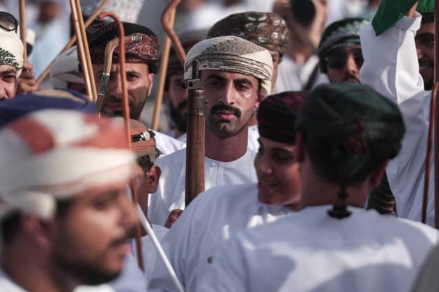 Fanja Azwa Festival in Oman FANJA, OMAN - MAY 30: Hundreds of people gather to take part in the traditional Fanja Azwa cultural event, a centuries-old celebration held during religious holidays, in Fanja, Ad Dakhiliyah region, Oman on May 30, 2026. The event, which has a history spanning more than 500 years, featured mass processions and performances of traditional Omani folk arts. The celebrations concluded with a ceremonial cannon firing. Shady Alassar Anadolu Fanja Oman. Editorial use only. Please get in touch for any other usage.  Copyright: x2026xAnadoluxShadyxAlassarx