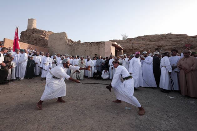 Fanja Azwa Festival in Oman FANJA, OMAN - MAY 30: Hundreds of people gather to take part in the traditional Fanja Azwa cultural event, a centuries-old celebration held during religious holidays, in Fanja, Ad Dakhiliyah region, Oman on May 30, 2026. The event, which has a history spanning more than 500 years, featured mass processions and performances of traditional Omani folk arts. The celebrations concluded with a ceremonial cannon firing. Shady Alassar Anadolu Fanja Oman. Editorial use only. Please get in touch for any other usage.  Copyright: x2026xAnadoluxShadyxAlassarx