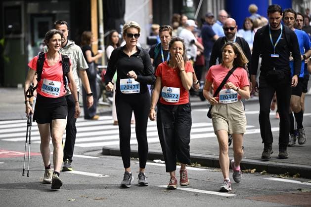 Queen Mathilde of Belgium is walking the 46th edition of the Brussels 20km run, Sunday 31 May 2026 in Brussels.  JASPERxJACOBS 1078047578st