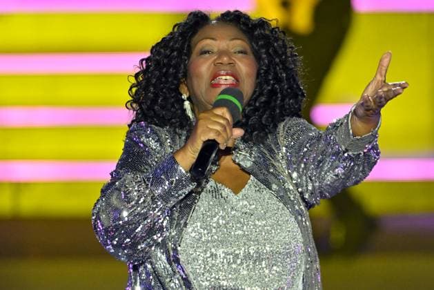 30.05.2026, STARnacht am Neusiedler See im Burgenland (AUT), Seebühne Mörbisch, Im Bild: Boney M. feat. Liz Mitchell, *** 30 05 2026, STARnacht am Neusiedler See in Burgenland AUT , Seebühne Mörbisch, in the picture Boney M feat Liz Mitchell,
