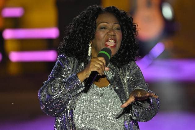 30.05.2026, STARnacht am Neusiedler See im Burgenland (AUT), Seebühne Mörbisch, Im Bild: Boney M. feat. Liz Mitchell, *** 30 05 2026, STARnacht am Neusiedler See in Burgenland AUT , Seebühne Mörbisch, in the picture Boney M feat Liz Mitchell,