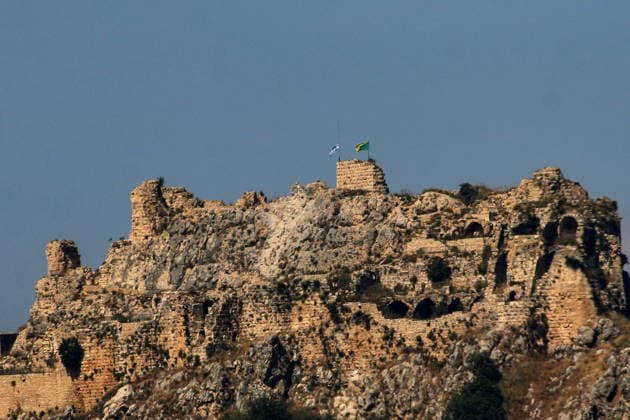 May 31, 2026, Arnoun, Arnoun, Lebanon: The Israeli flag flies along with the flag of Golani Brigade over of the Crusader-era Beaufort (Belfort) Castle, known locally as Qalaat al-Chakif in the southern Lebanese village of Arnoun. The strategic hilltop fortress, which commands sweeping views of the region, was secured following intense fighting and airstrikes as Israel expanded its ground operations across the Litani river. Israeli Defense Minister Israel Katz said the army had seized the medieval fortress of Beaufort, in southern Lebanon, where it has expanded its operations against the pro-Iranian Hezbollah. Arnoun Lebanon  - ZUMAn313 20260531_zip_n313_004 Copyright: xMarwanxNaamanix