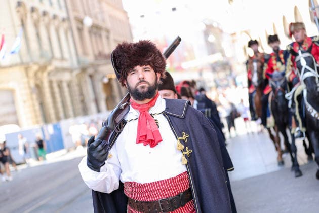 Celebration of Zagreb City Day with the Kravat Regiment on the Main Square The changing of the guard ceremony of Honorary Company of the Kravat Regiment during an annual celebration of the Croatian capital, held on May 31st, 2026, in Zagreb, Croatia.  MatijaxHabljak PIXSELL
