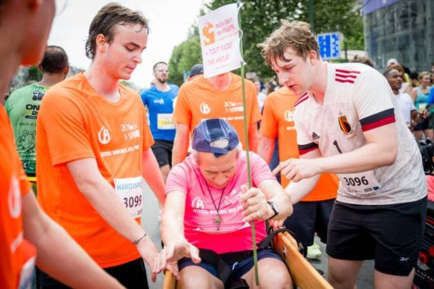 Prince Emmanuel pictured in action during the 46th edition of the Brussels 20km run, Sunday 31 May 2026 in Brussels.  JASPERxJACOBS 1078052588st