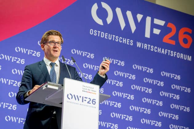 Marcin Piatkowski - OWF26 EUR, Deutschland, Berlin, 31.05.2026: Prof. Marcin Piatkowski von der Universität Warschau zur Konferenz des Ostdeutschen Wirtschaftsforum unter dem Leitgedanken Eine neue (Un)Ordnung, welche Rolle spielt Deutschland und Europa im globalen Systemwettbewerb? Ostdeutschland steht dabei im Mittelpunkt als Region. Die Transformation im Gespräch zwischen Politik, Wirtschaft und Gesellschaft *** Marcin Piatkowski OWF26 EUR, Germany, Berlin, 31 05 2026 Prof. Marcin Piatkowski from the University of Warsaw to the conference of the East German Economic Forum under the motto A new Un order, what role does Germany and Europe play in global system competition East Germany is the focus as a region The transformation i