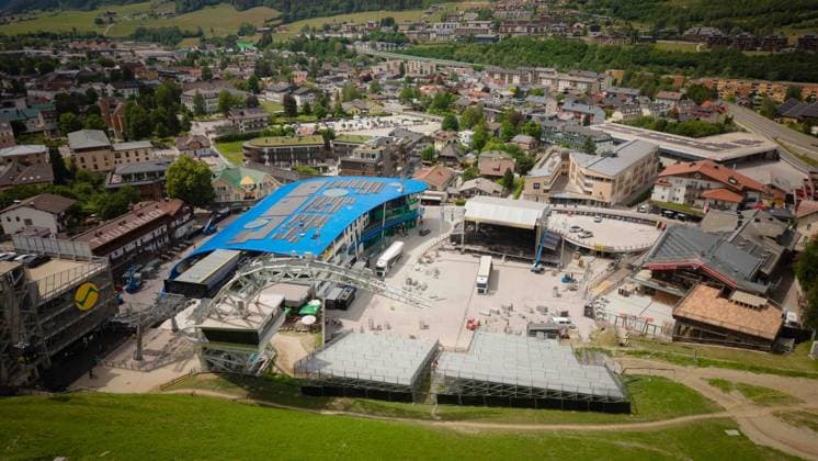 31.05.2026, Schladming, AUT, Unterwegs in Steiermark, Aufbau, SummerOpening Schladming 2026, Bild Aufbau, *** 31 05 2026, Schladming, AUT, On the road in Styria, Setup, SummerOpening Schladming 2026, Image Setup,