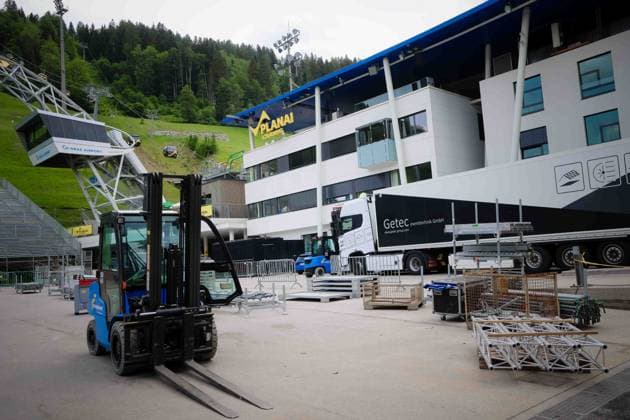 31.05.2026, Schladming, AUT, Unterwegs in Steiermark, Aufbau, SummerOpening Schladming 2026, Bild Aufbau, *** 31 05 2026, Schladming, AUT, On the road in Styria, Setup, SummerOpening Schladming 2026, Image Setup,