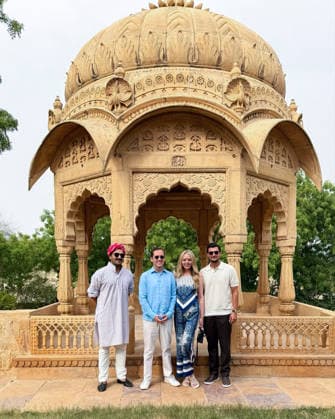 RECORD DATE NOT STATED US President Donald Trump s daughter Tiffany Trump and his son-in-law, Michael Boulos, visit Sonar Fort Jaisalmer, May 31 (ANI): US Ambassador to India, Sergio Gor, in a group photo with US President Donald Trump s daughter Tiffany Trump and his son-in-law, Michael Boulos, during their visit to Sonar Fort, in Jaisalmer on Sunday. (@USAmbIndia X ANI Photo) Jaisalmer Rajasthan India Copyright: xANIx ANI_20260531323
