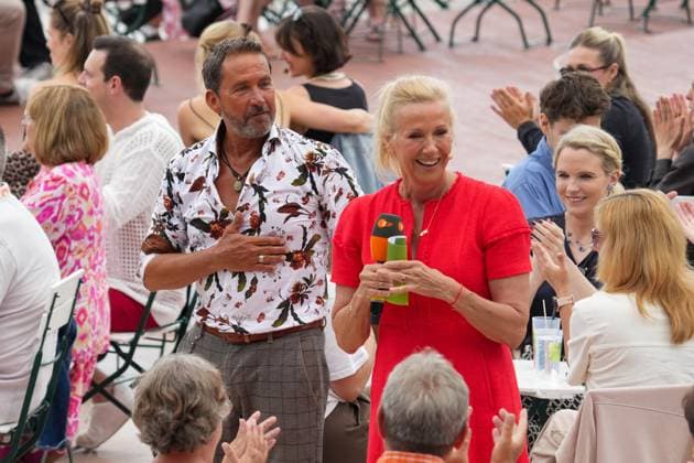 ZDF-Fernsehgarten 2026. Andrea (Kiwi) Kiewel und Markus Schöffl im ZDF Fernsehgarten mit dem Motto Bingo-Party am 31.05.2026 in Mainz. Mainz ZDF Fernsehgarten Rheinland-Pfalz *** ZDF Fernsehgarten 2026 Andrea Kiwi Kiewel and Markus Schöffl in the ZDF Fernsehgarten with the motto Bingo Party on 31 05 2026 in Mainz Mainz ZDF Fernsehgarten Rheinland Pfalz