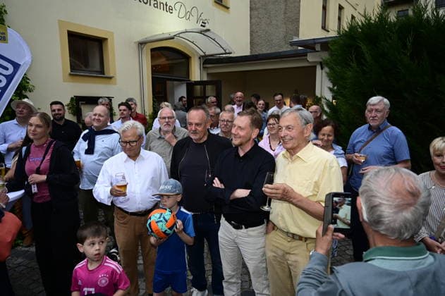 Ministerpräsident Michael Kretschmer bei der Wahlparty des Amtsinhabers und Oberbürgermeisterkandidaten Octavian Ursu im Ristorante Da Vinci. Görlitz, 31.05.2026. Octavian Ursu bleibt Oberbürgermeister von Görlitz. Er gewann heute in der zweiten Wahlrunde mit 55,8 Prozent. AfD-Konkurrent Sebastian Wippel kam auf 44,2 Prozent. Damit ist Ursu für weitere sieben Jahre gewählt. Der CDU-Kandidat trat mit Unterstützung der Bündnis- Grünen, Motor für Görlitz Bürger für Görlitz an. Copyright: xMatthiasxWehnertx