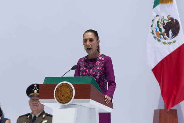 Mexican President Claudia Sheinbaum delivers national report in Mexico City MEXICO CITY, MEXICO - MAY 31: Mexican President Claudia Sheinbaum speaks during her national address, at the Monument to the Revolution, in Mexico City, Mexico on May 31, 2026. Thousands of supporters gathered to attend President Claudia Sheinbaum s national report, which was simultaneously broadcast on screens in public squares across the country, marking two years since the presidential election. Alejandro Aguilar Lopez Anadolu Mexico City Mexico. Editorial use only. Please get in touch for any other usage.  Copyright: x2026xAnadoluxAlejandroxAguilarxLopezx
