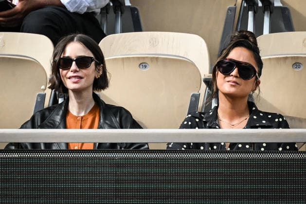 May 31, 2026, Paris, France, France: Lily Collins and Ashley Park during the Roland-Garros 2026, French Open 2026, Grand Slam tennis tournament at Roland-Garros Stadium on May 31, 2026 in Paris, France. Paris France - ZUMAm308 20260531_zsp_m308_073 Copyright: xMatthieuxMirvillex