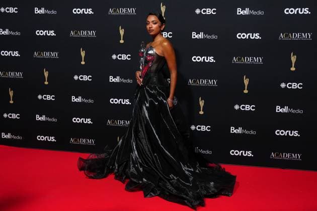 May 31, 2026, Toronto, On, CANADA: Nadine Bhabha walks the red carpet at The Canadian Screen Awards in Toronto on Sunday, May 31, 2026. Toronto CANADA  - ZUMAc35_ 20260531_zaf_c35_005 Copyright: xChrisxYoungx