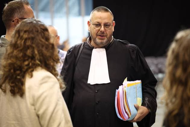 Victim Marianna Imperiale and Civil party lawyer David Gelay pictured during the trial of P. and A. Falzone, at the Court of Appeal of Mons, on Monday 01 June 2026. The trial of the two men concerns the 2022 tragedy in Strepy-Bracquegnies, where a car plowed into a carnival parade around 5:00. Six people died at the scene, and a seventh months later in the hospital. P. Falzone is charged with seven murder and 81 attempted murder. A. Falzone with failure to render aid to a person in danger. This is the fifth week of this extraordinary trial, the pleadings started.  VIRGINIExLEFOUR 175597099