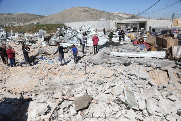 Palestinians inspect the rubble of their property after Israeli authorities demolished a large part of the main vegetable market in the West Bank village of Beita, southeast of Nablus Palestinians inspect the rubble of their property after Israeli authorities demolished a large part of the main vegetable market in the West Bank village of Beita, southeast of Nablus.June 1, 2026. Photo by Mohammed Nasser apaimages Nablus West Bank Palestinian Territory 010626_Nablus_MN_00(1) Copyright: xapaimagesxMohammedxNasserx xapaimagesx