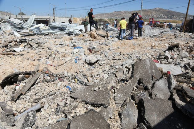 Palestinians inspect the rubble of their property after Israeli authorities demolished a large part of the main vegetable market in the West Bank village of Beita, southeast of Nablus Palestinians inspect the rubble of their property after Israeli authorities demolished a large part of the main vegetable market in the West Bank village of Beita, southeast of Nablus.June 1, 2026. Photo by Mohammed Nasser apaimages Nablus West Bank Palestinian Territory 010626_Nablus_MN_00(2) Copyright: xapaimagesxMohammedxNasserx xapaimagesx