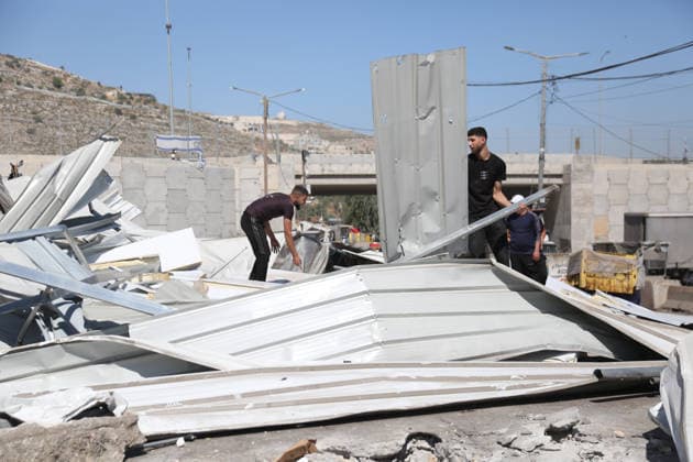 Palestinians inspect the rubble of their property after Israeli authorities demolished a large part of the main vegetable market in the West Bank village of Beita, southeast of Nablus Palestinians inspect the rubble of their property after Israeli authorities demolished a large part of the main vegetable market in the West Bank village of Beita, southeast of Nablus.June 1, 2026. Photo by Mohammed Nasser apaimages Nablus West Bank Palestinian Territory 010626_Nablus_MN_00(7) Copyright: xapaimagesxMohammedxNasserx xapaimagesx
